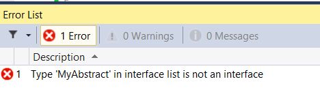 We get the following error